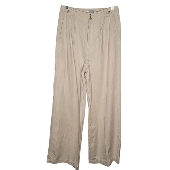 Madewell Harlow Wide-Leg Pants Harvest Moon khakis womens sz 4 tan high rise NWT - Picture 2 of 11